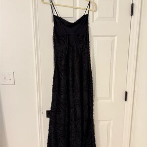 H&M Black Spaghetti Strap Maxi Sundress